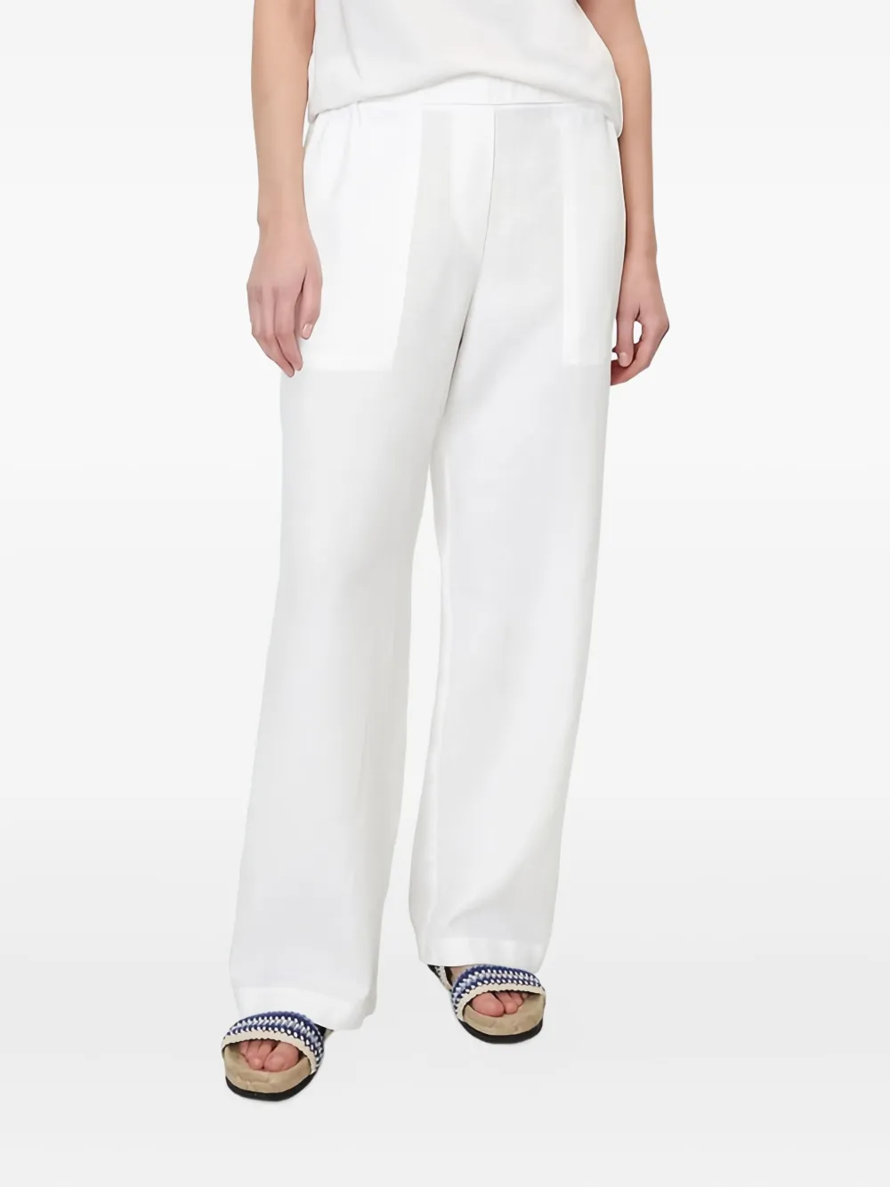 Marc O'Polo Broek met elastische tailleband Wit