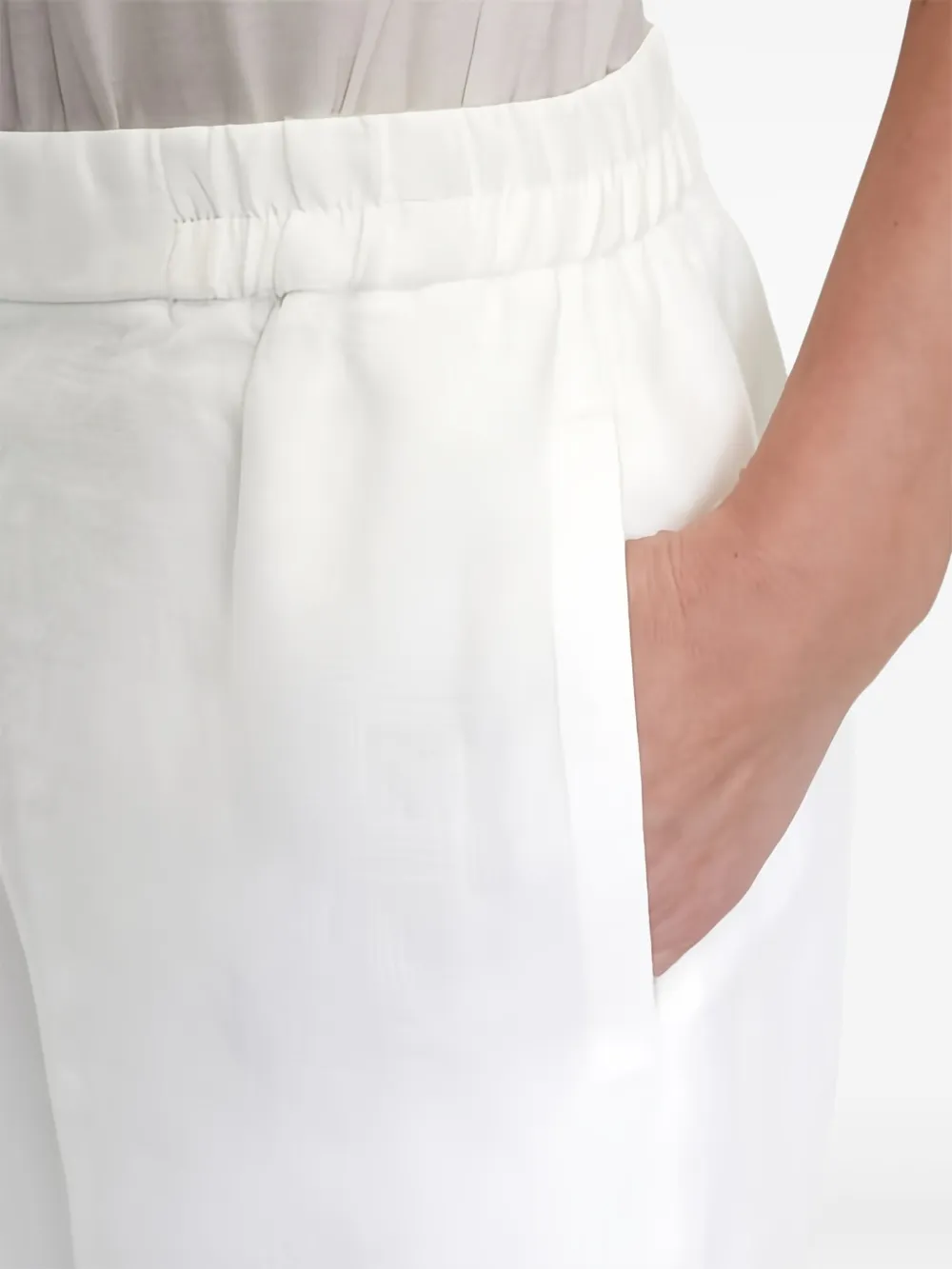 Marc O'Polo Broek met elastische tailleband Wit