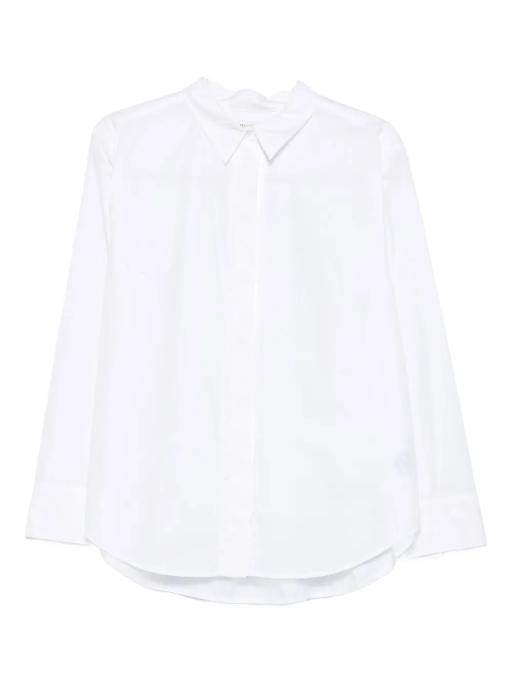 Marc O'Polo Blouse met lange mouwen en kraag Wit