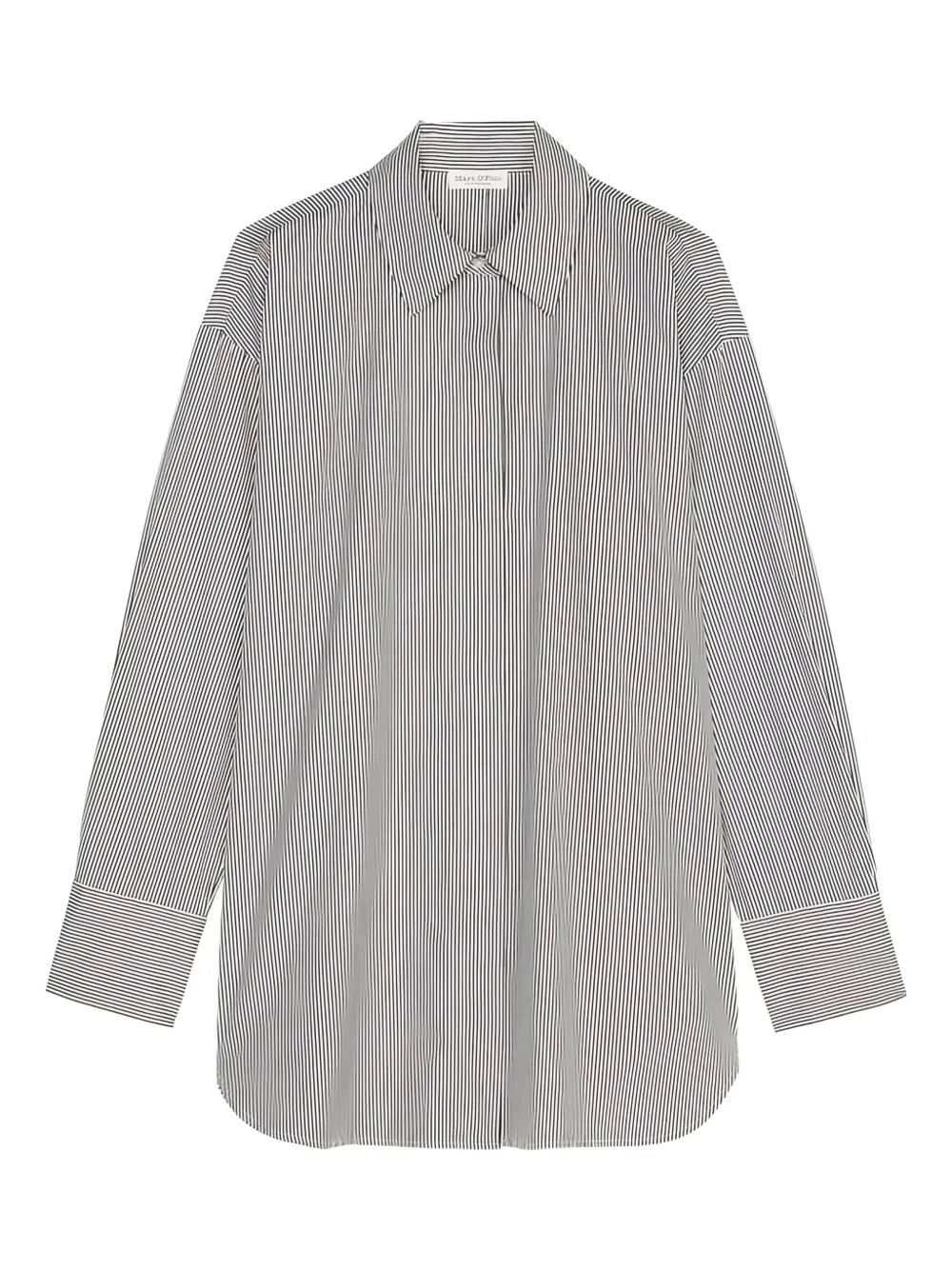 striped button-up shirt