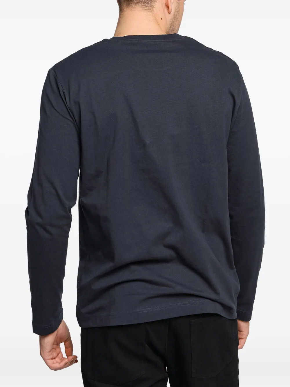 Marc O'polo Logo-print Long-sleeve T-shirt In Blue