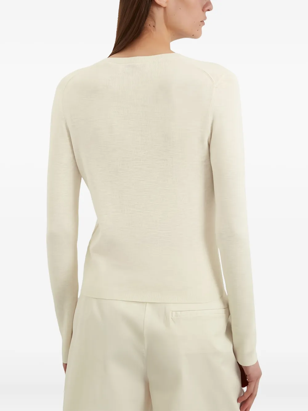 Marc O'Polo Geribbeld vest Beige