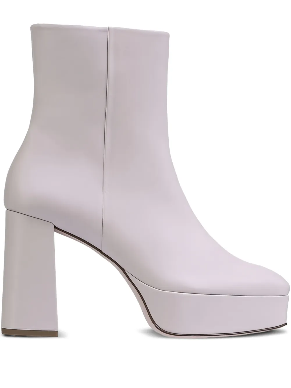 Hogl Nora platform block-heel ankle boots White