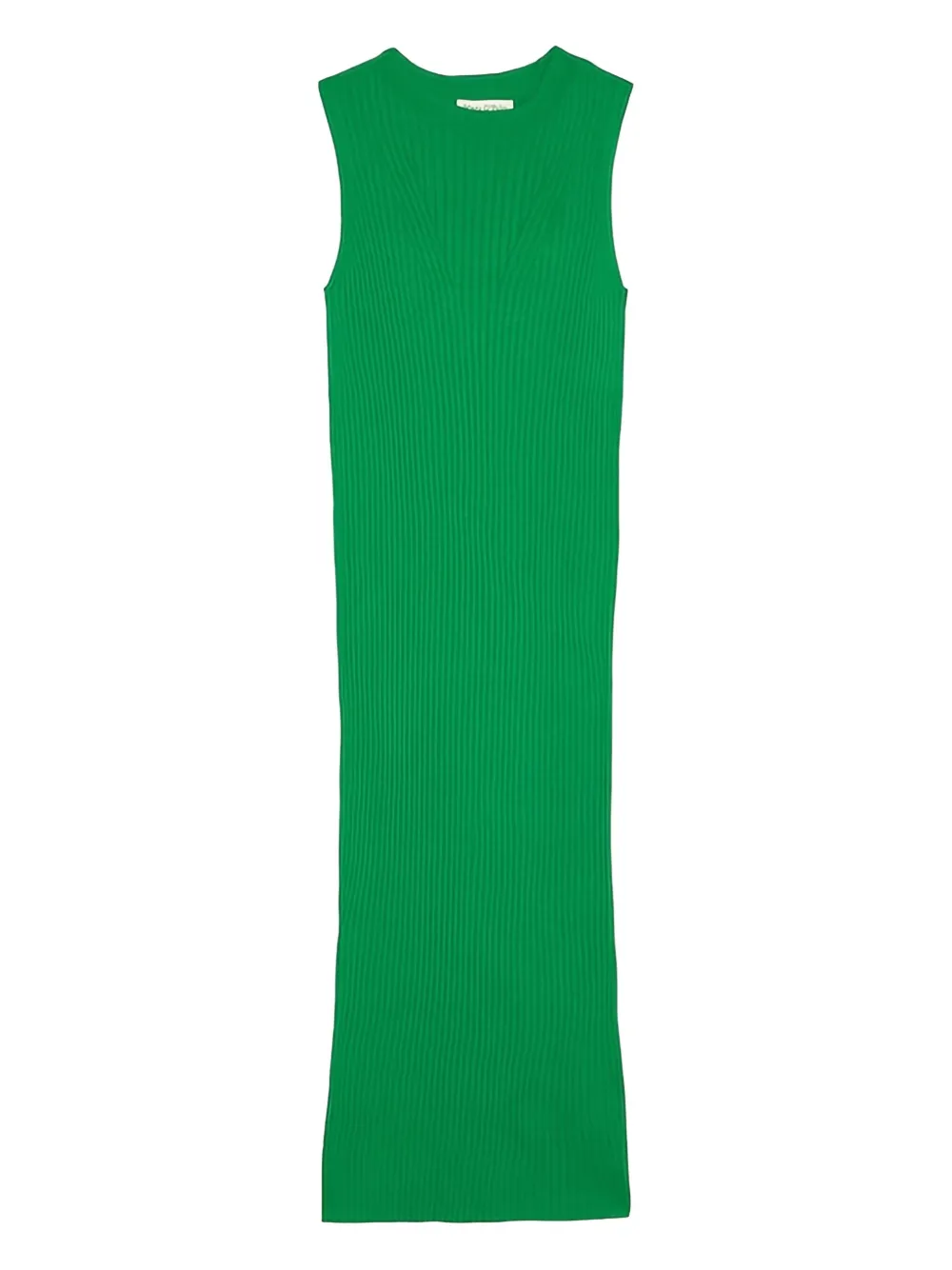 ribbed sleeveless midi dress