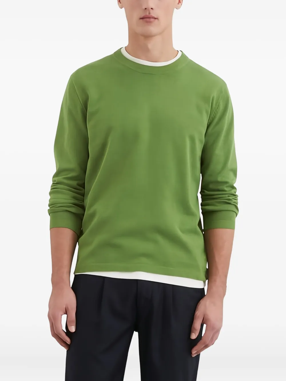 Marc O'Polo Trui met ronde hals Groen