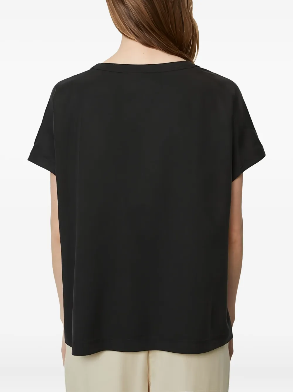 Marc O'Polo T-shirt met zak Zwart