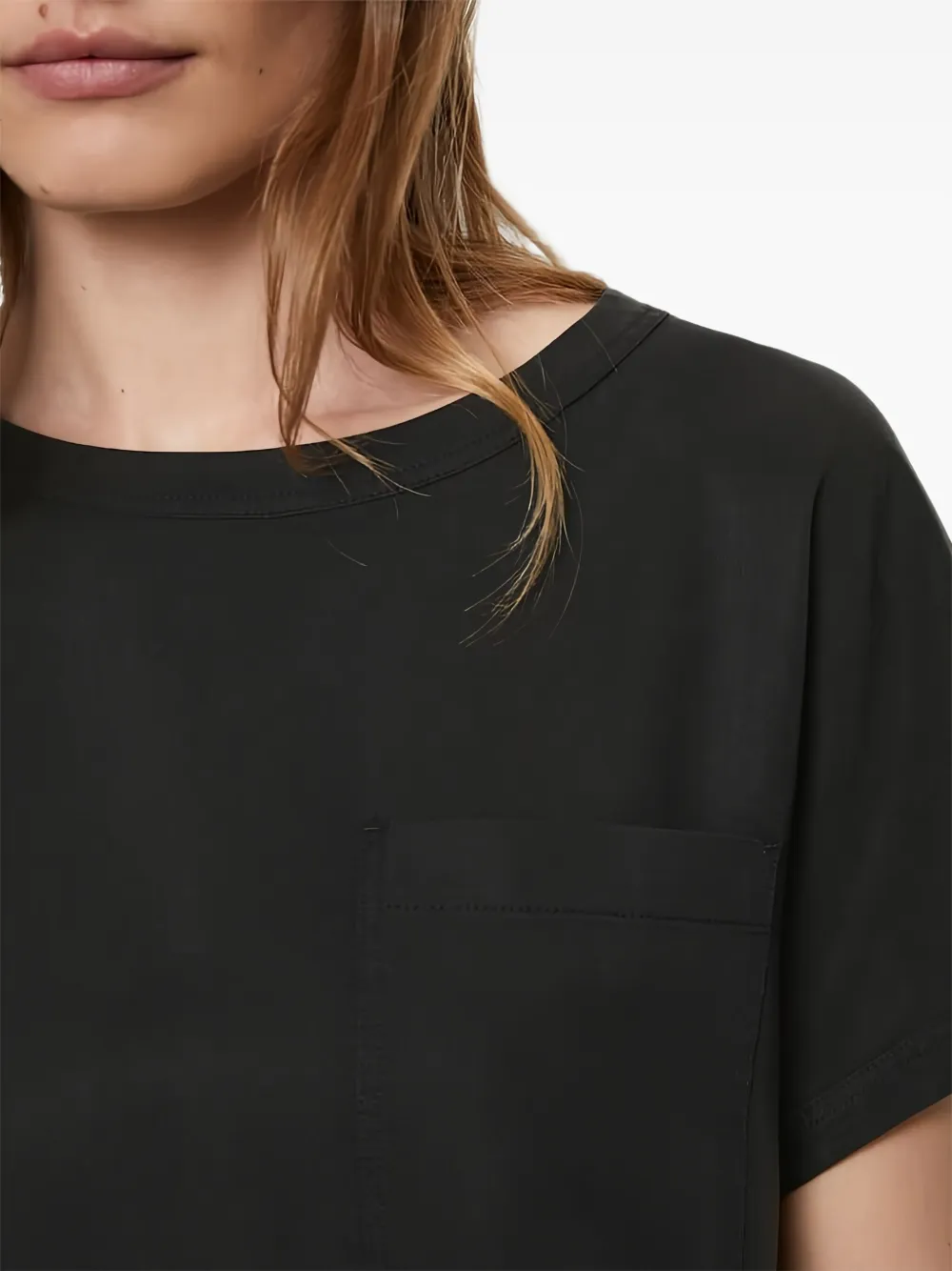 Marc O'Polo T-shirt met zak Zwart