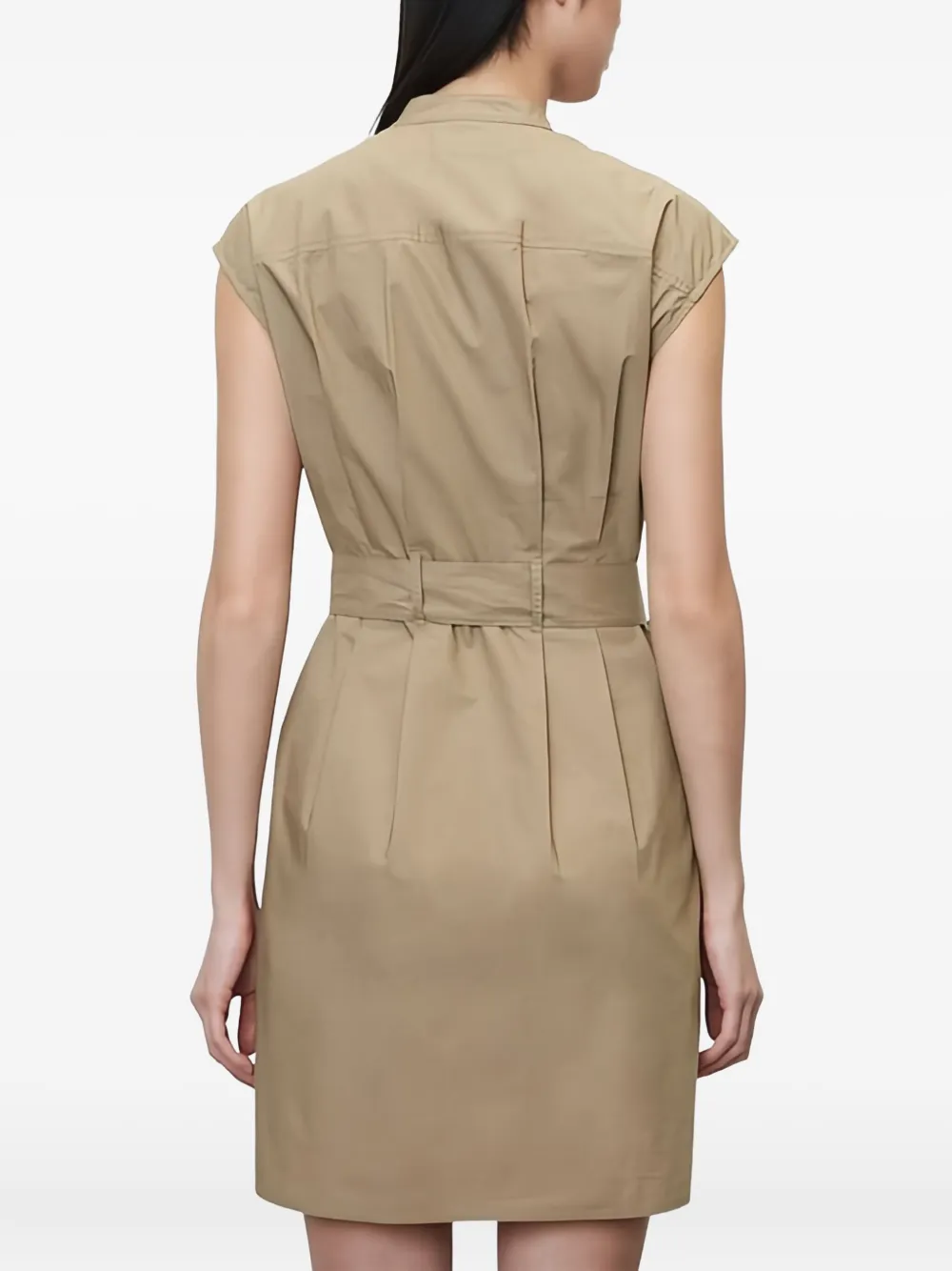 Marc O'Polo Jurk met knopen en ceintuur Beige