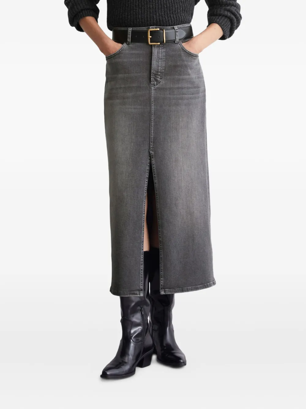 Marc O'Polo split-front denim skirt | Straight Skirts | Image 2
