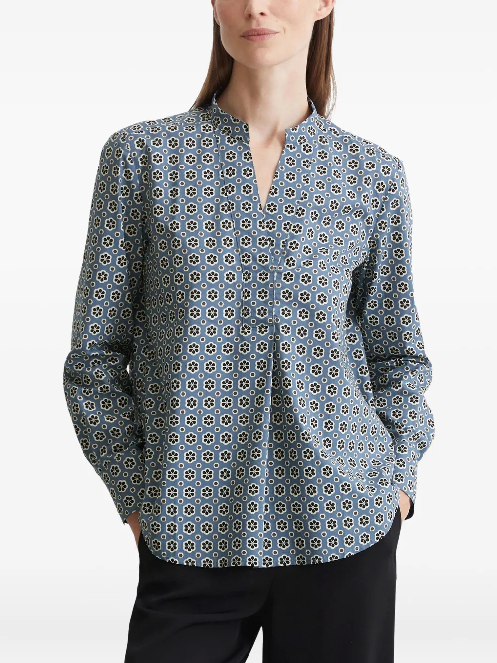 Marc O'Polo blouse met bloemenprint Blauw