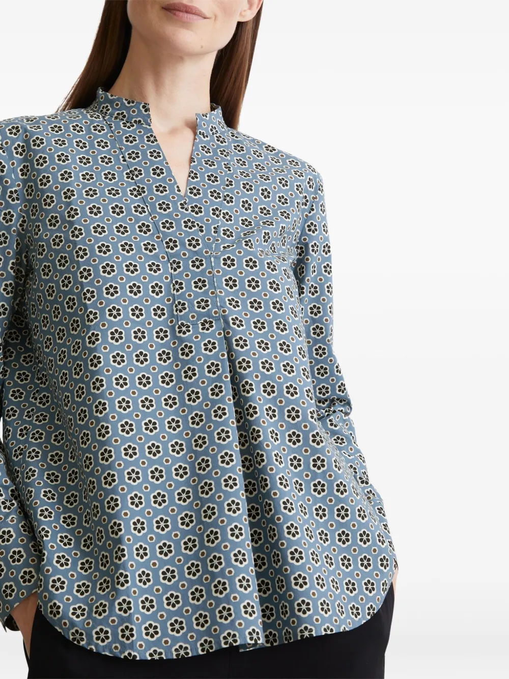 Marc O'Polo blouse met bloemenprint Blauw