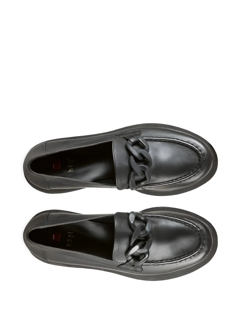 Hogl chunky-sole leather loafers Black