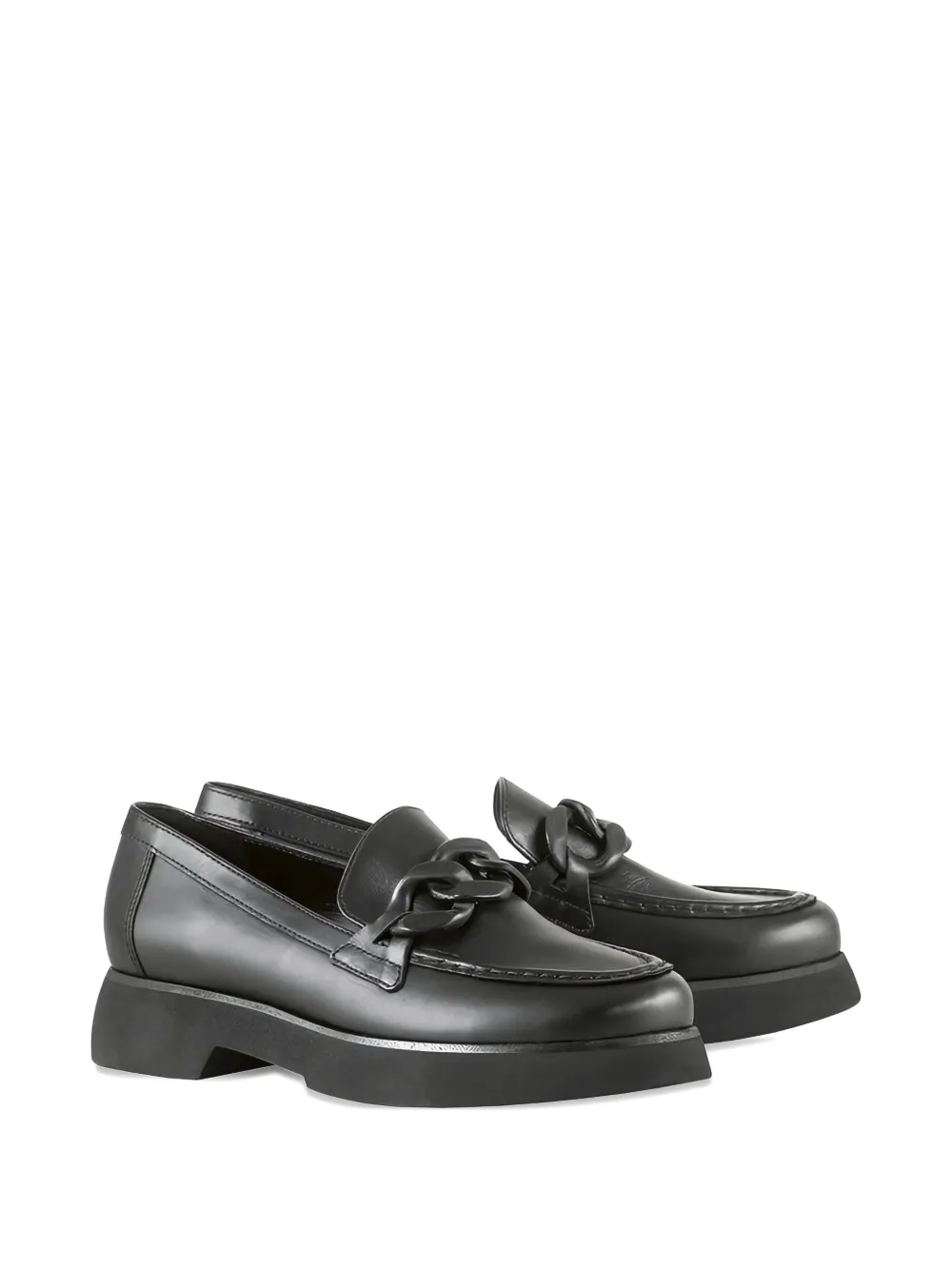 Hogl chunky-sole leather loafers - Zwart