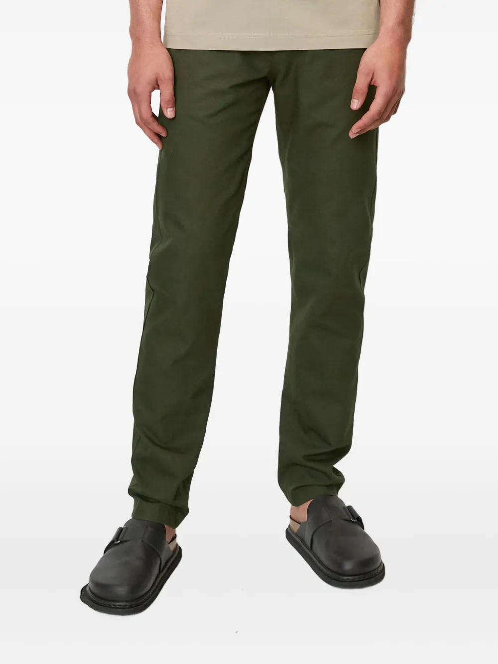 Marc O'Polo Broek met toelopende pijpen Groen