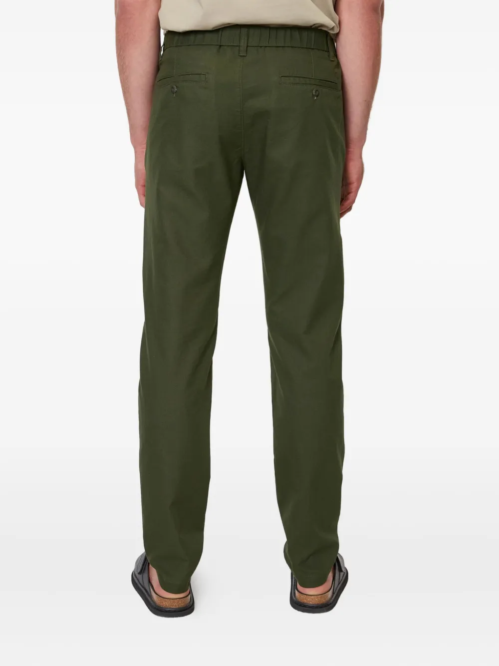 Marc O'Polo Broek met toelopende pijpen Groen