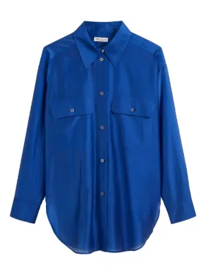Open YY bead-pocket Shirt | Blue | FARFETCH CA