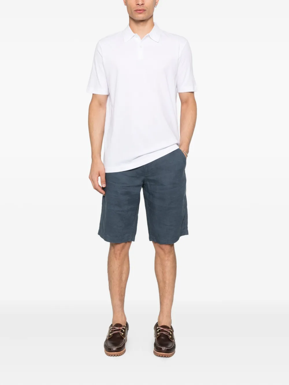 Marc O'Polo cotton polo shirt - Wit