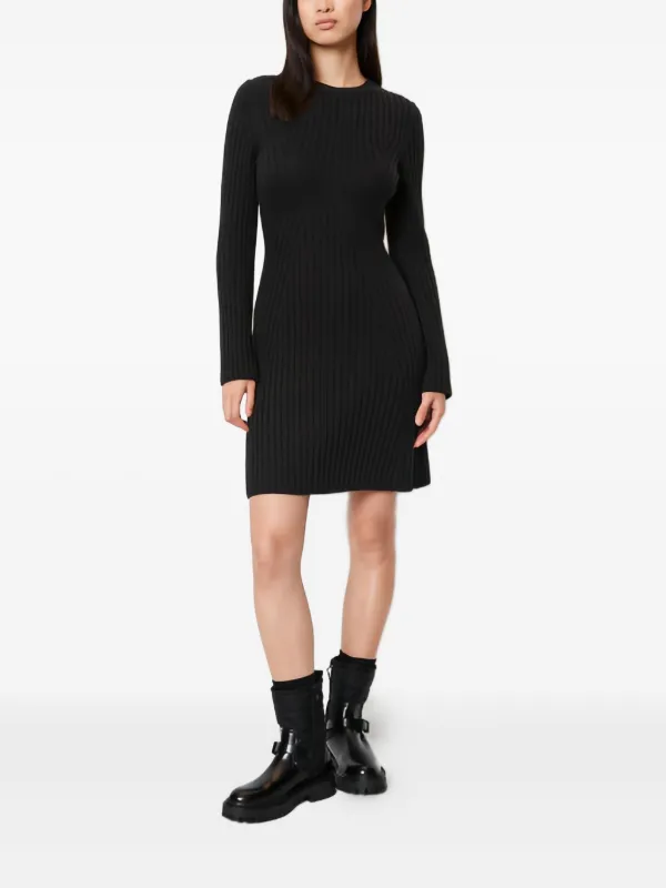 Marc O'Polo Ribbed long-sleeve Dress Black FARFETCH IN