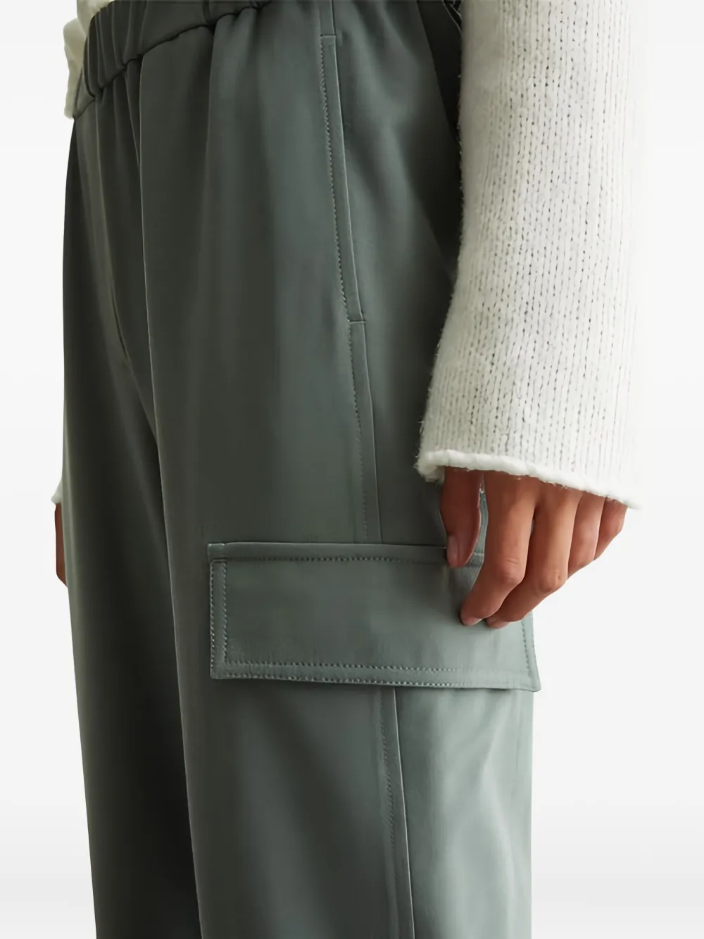 Marc O'Polo Broek met elastische taille Groen