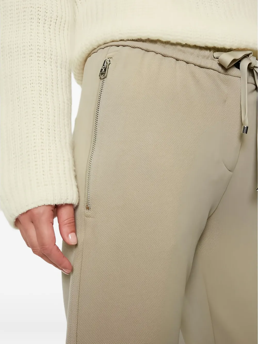 Marc O'Polo Trainingsbroek met trekkoord Beige