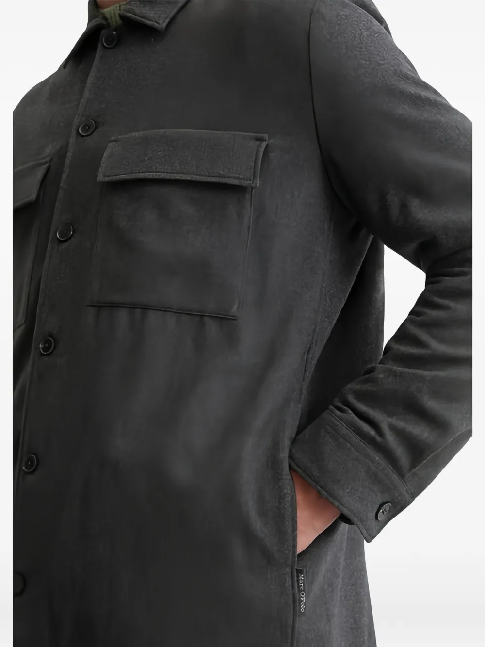 Marc O'Polo Button-up shirtjack Grijs