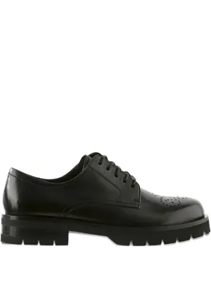 Prada モノリス レースアップ シューズ | ブラック | FARFETCH JP