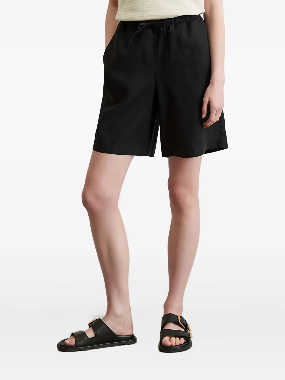 Marc O'Polo Shorts met trekkoordtaille Zwart
