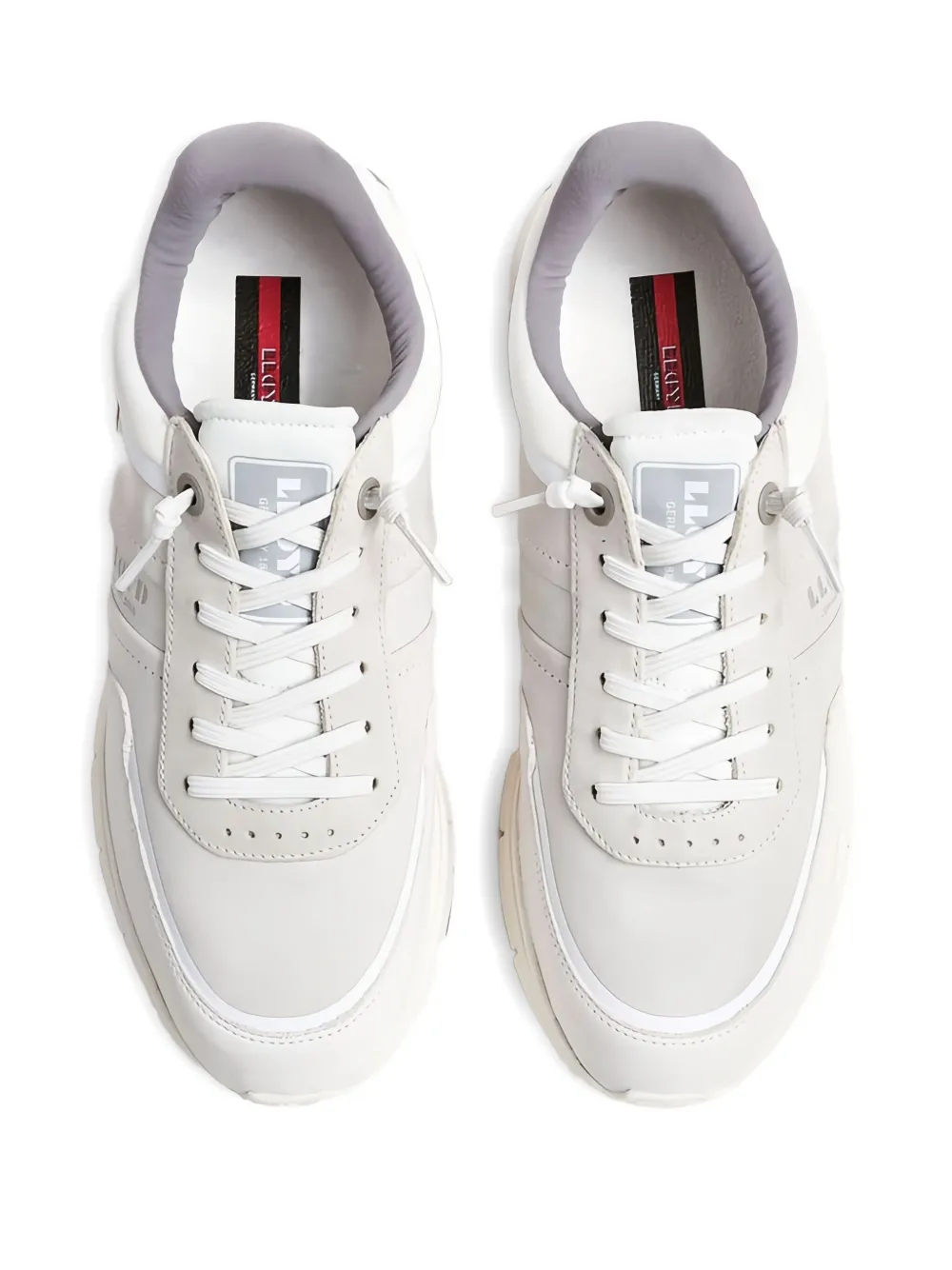 Lloyd Endley panelled lace-up sneakers White