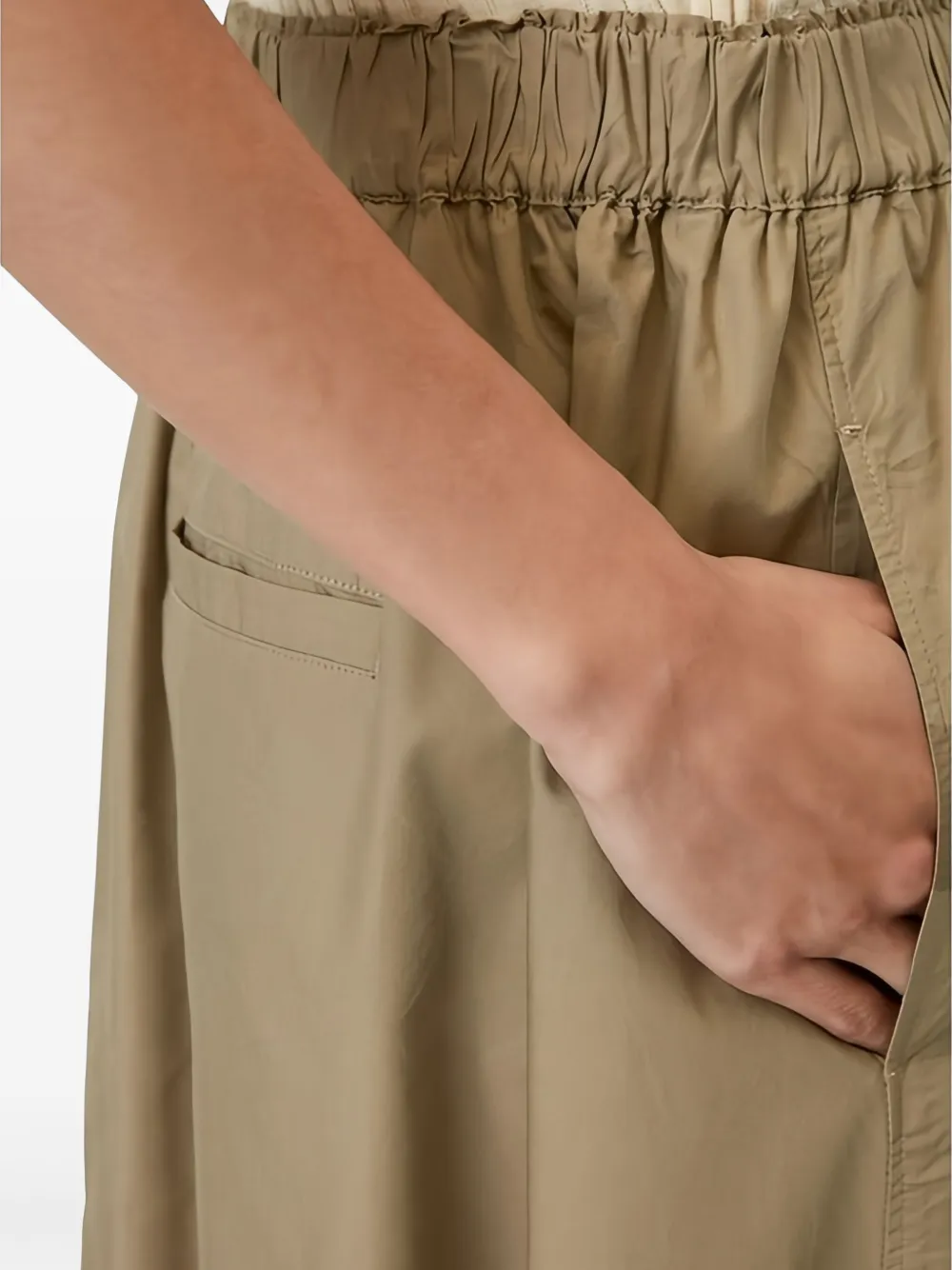 Marc O'Polo Mini-rok met gesmockte taille Bruin