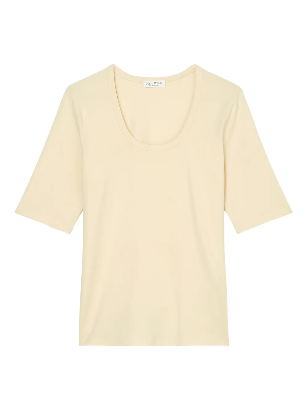 scoop-neck short-sleeves top