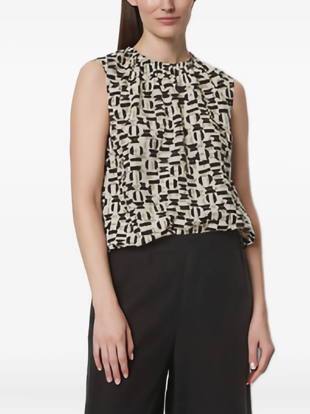 Marc O'Polo geometric-print sleeveless blouse | Neutrals | Image 1