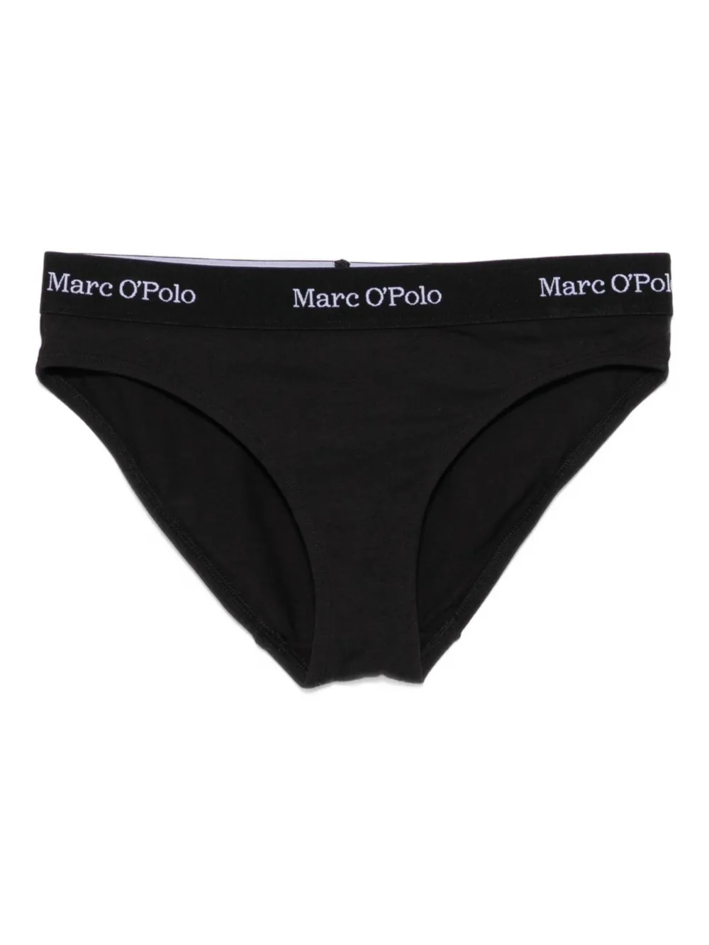 Marc O'Polo Drie slips met logoband Zwart