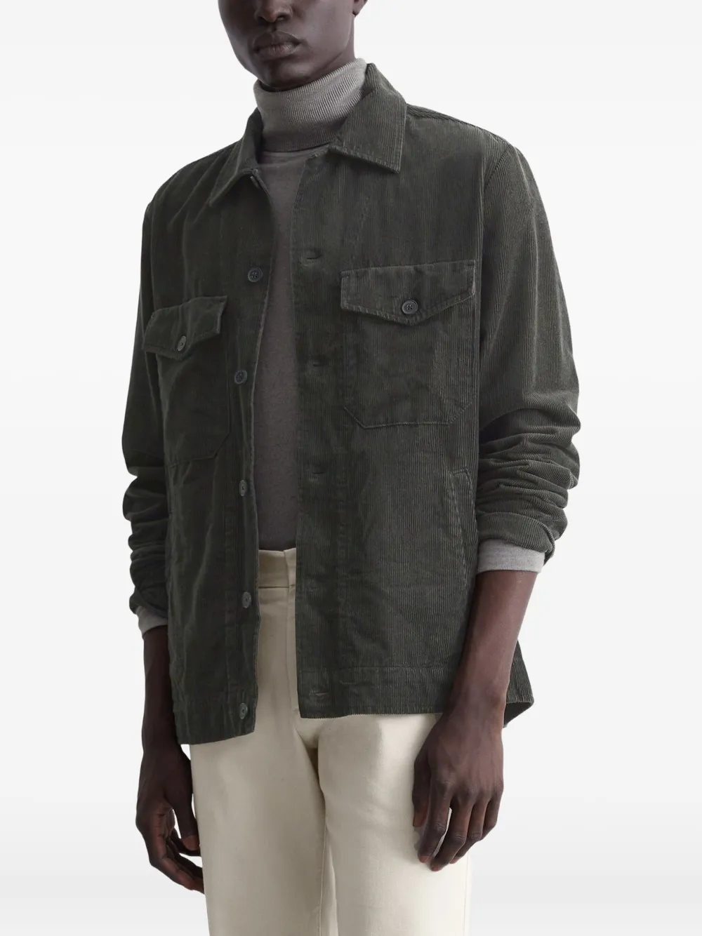 Marc O'Polo Ribfluwelen shirtjack - Grijs