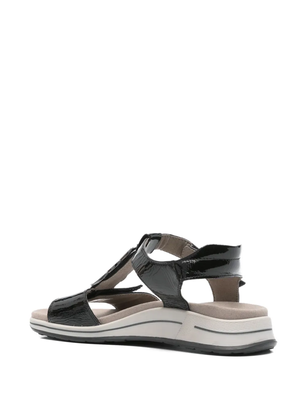 ARA ankle-strap logo sandals Black