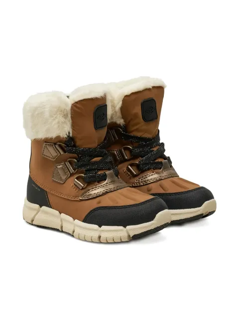 Geox Kids botines con ribete de pelo