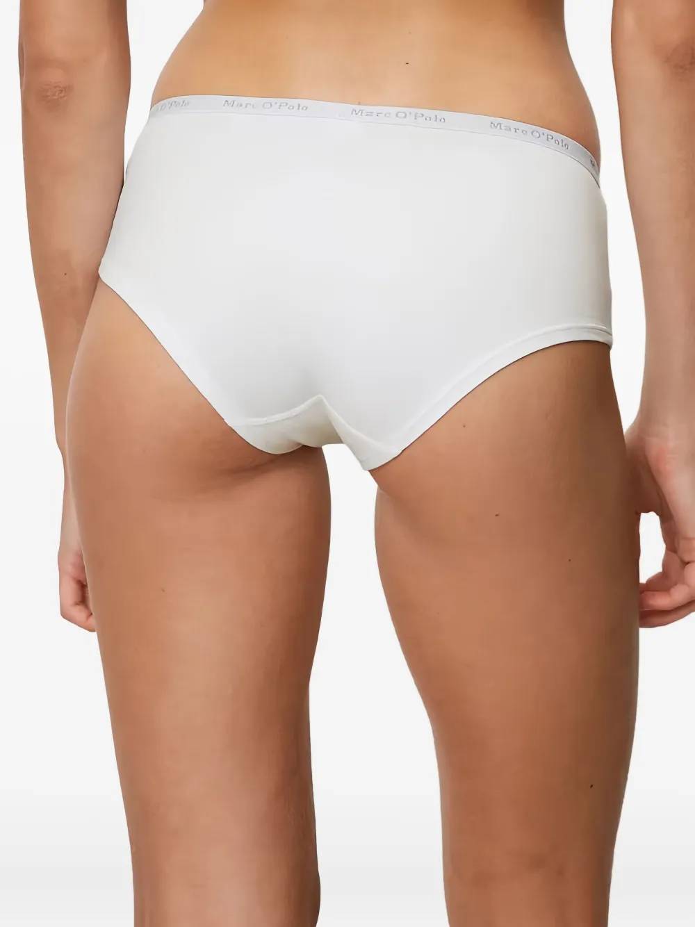 Marc O'polo Logo-band Briefs (pack Of Three) In White