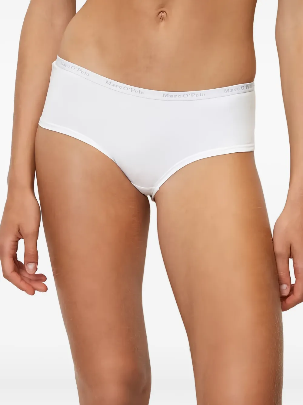 Marc O'polo Logo-band Briefs (pack Of Three) In White