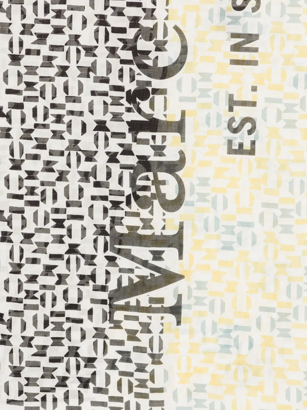 Marc O'polo Geometric-pattern Rectangular Scarf In Yellow