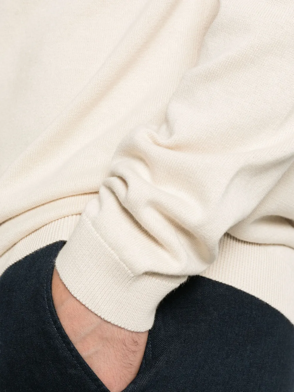 Marc O'Polo Trui met ronde hals Beige