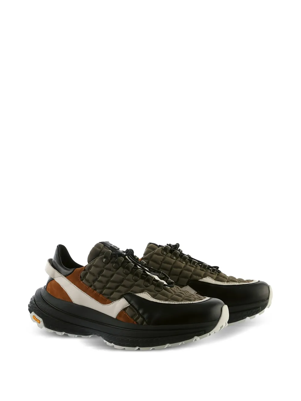 Hogl Zac quilted panelled sneakers - Zwart