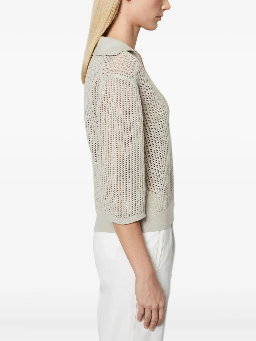 Marc O'Polo Trui met V-hals Beige