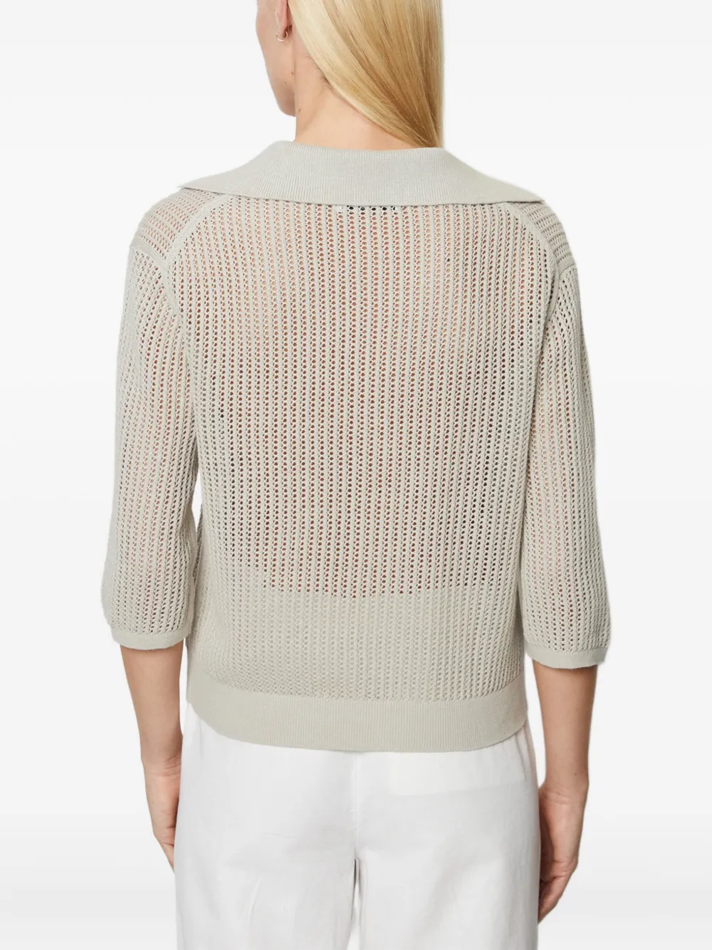 Marc O'Polo Trui met V-hals Beige