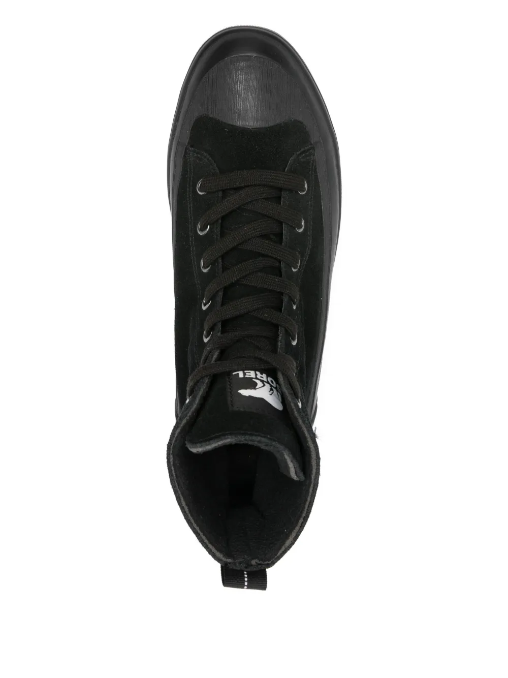 Sorel Lace-up Suede High-top Sneakers In Black