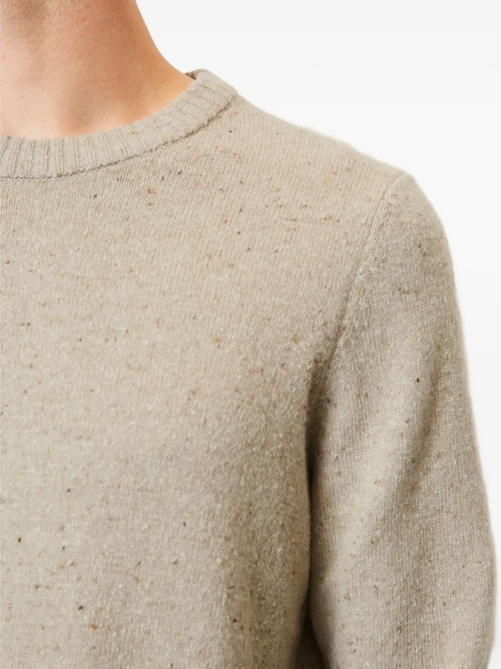 Marc O'Polo Gebreide trui met spikkels Beige
