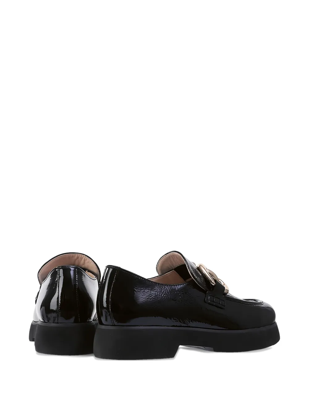 Hogl Fred patent oversized-buckle loafers Black