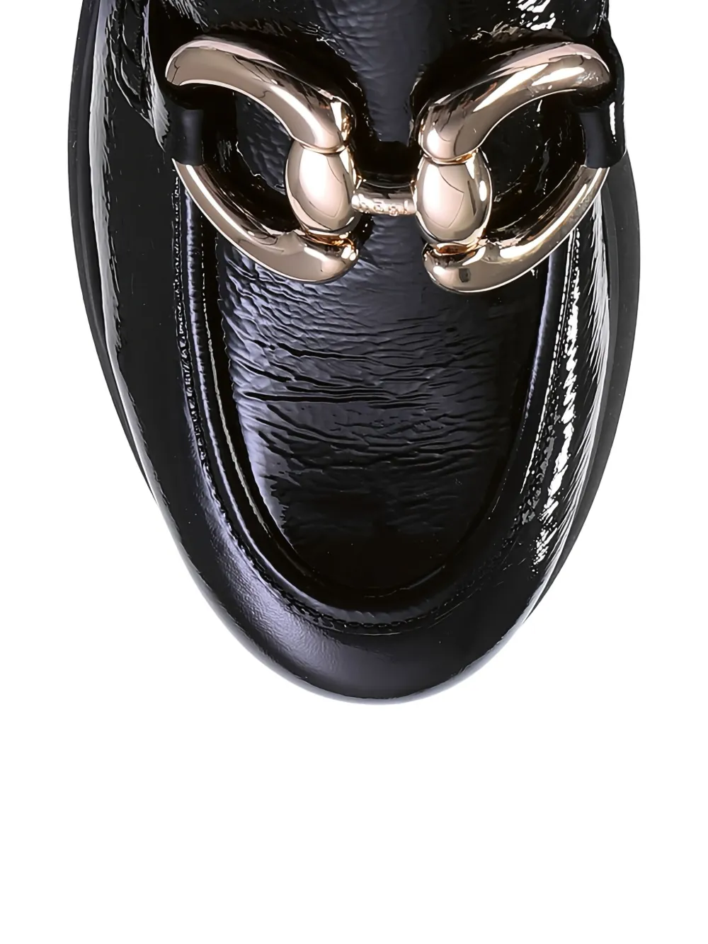 Hogl Fred patent oversized-buckle loafers Black