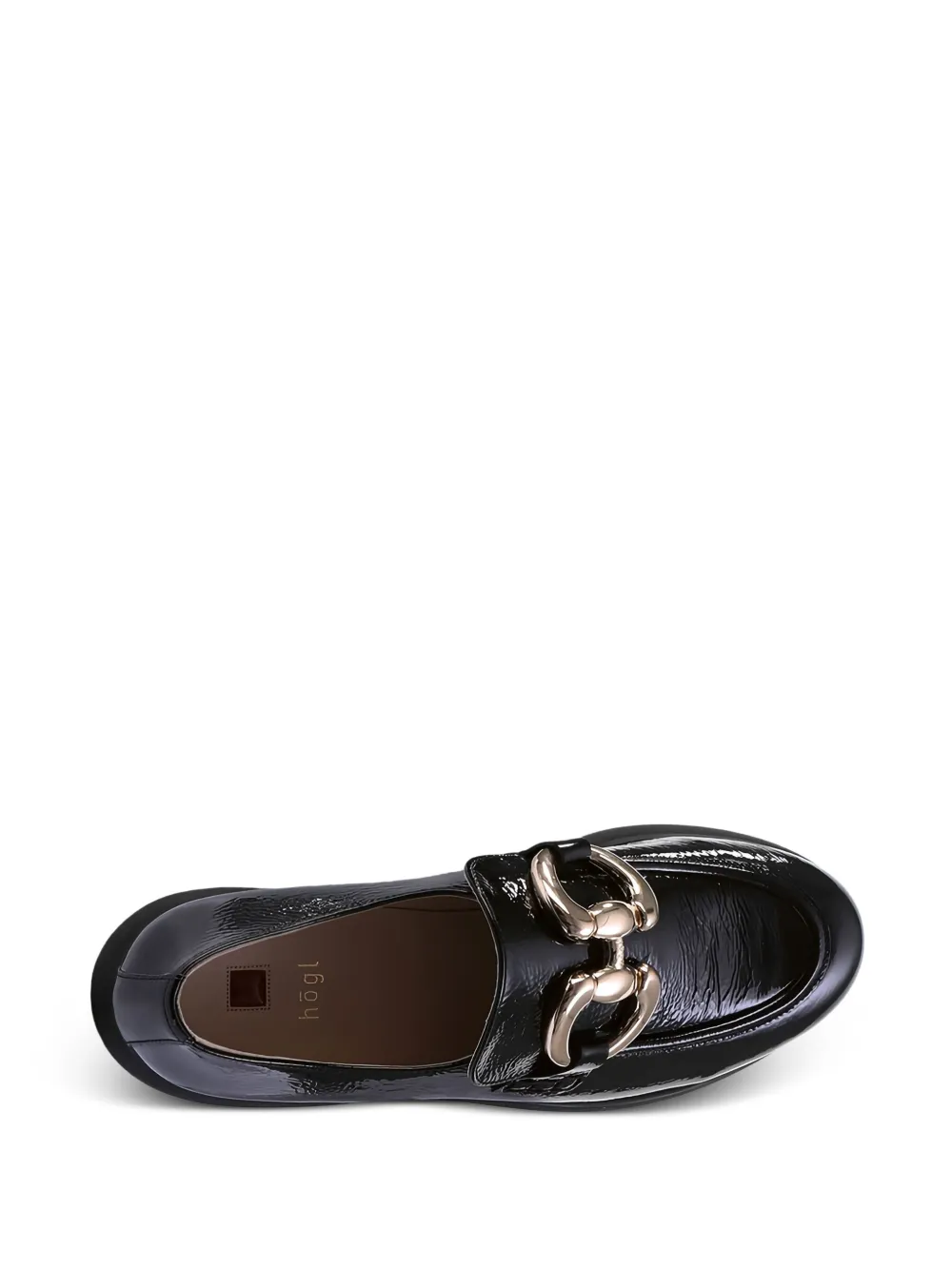 Hogl Fred patent oversized-buckle loafers Black