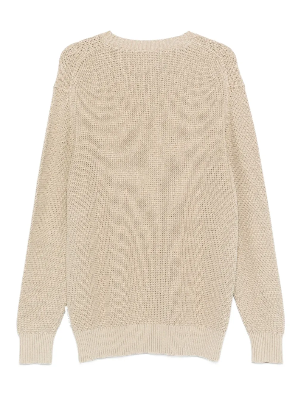 Marc O'Polo Gebreide trui met wafelpatroon en ronde hals - Beige