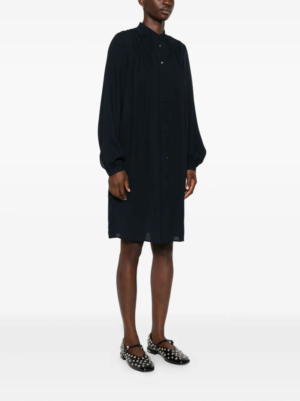 Marc O'Polo Geplooide shirtjurk Blauw