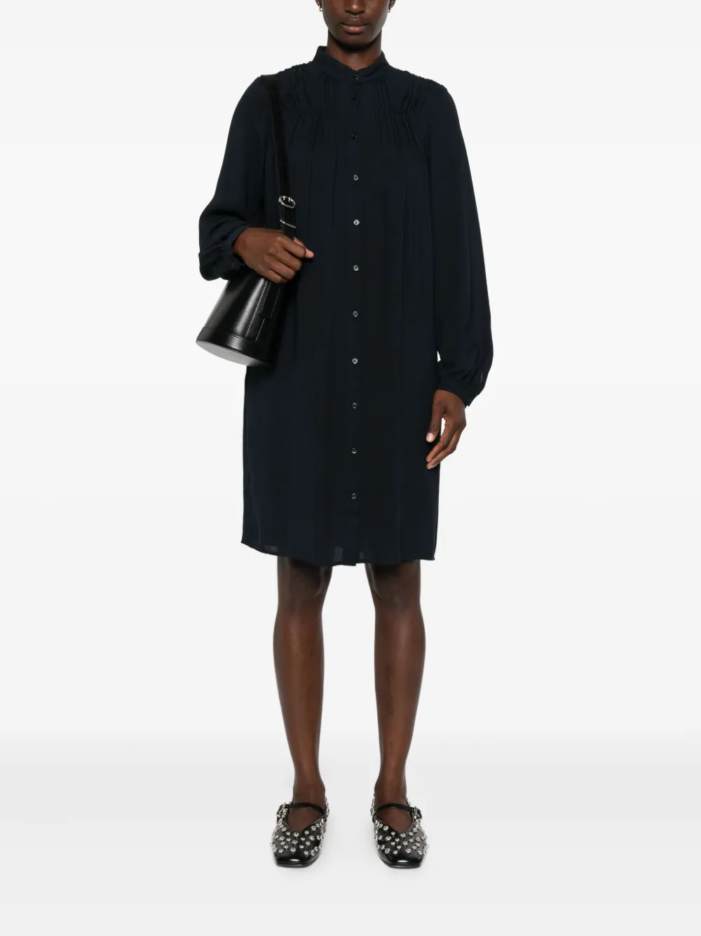 Marc O'Polo Geplooide shirtjurk - Blauw